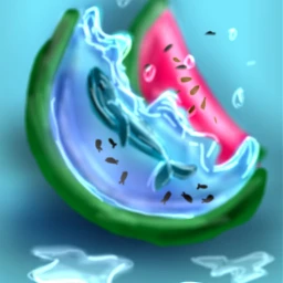 wdpwhale watermelon whale water fruit