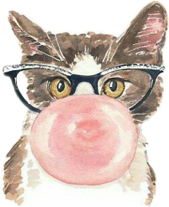 cat catlove glasses funny balloon freetoedit