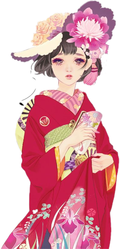 girl kimono kimonogirl japanesegirl sticker by @sylvina3