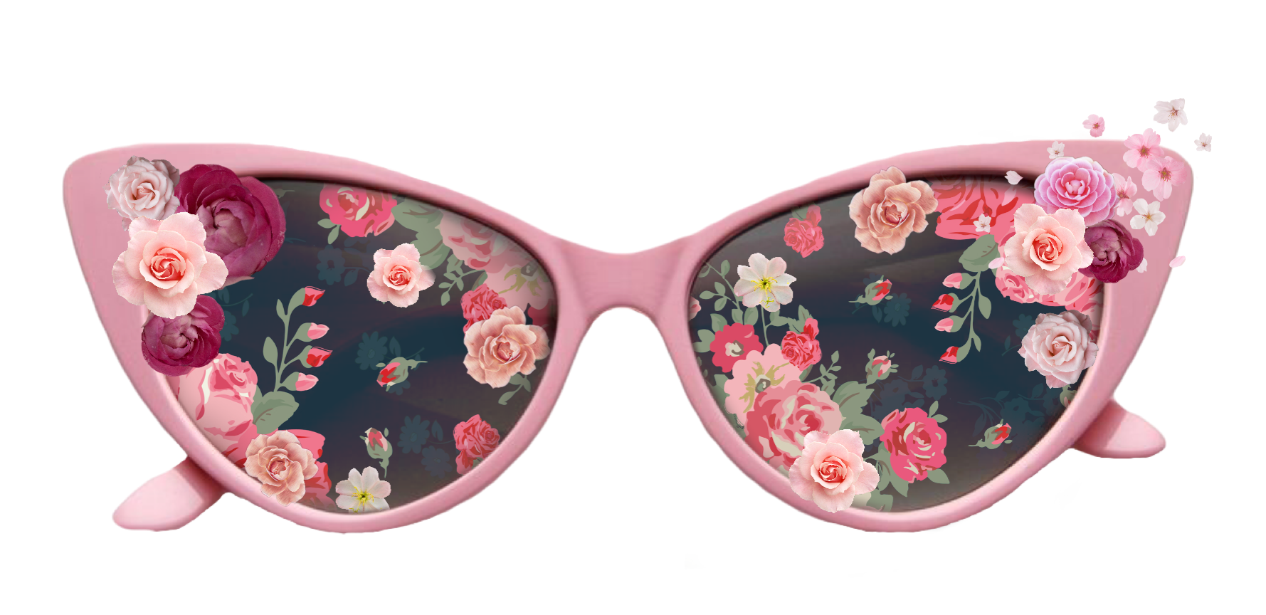 glasses sunglasses flowers floral sticker by @venusthecat