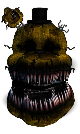 Nightmare Withered Golden Freddy Head Hashtags Freeto - fnaf 2 golden freddy head