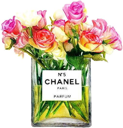 chanel chaneln5 roses flowers sticker by @priya_rose