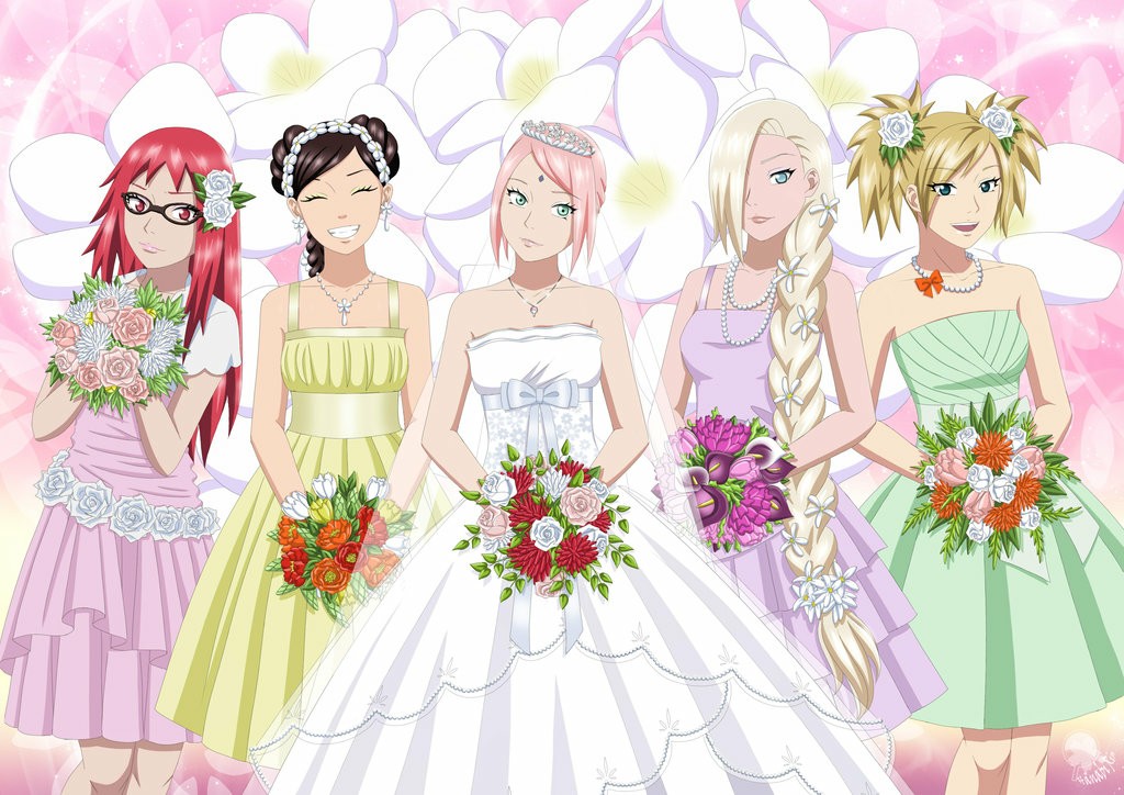 This visual is about anime naruto fanart sakuraharuno wedding #Anime #Narut...
