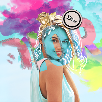 Dior double exposure photo edit